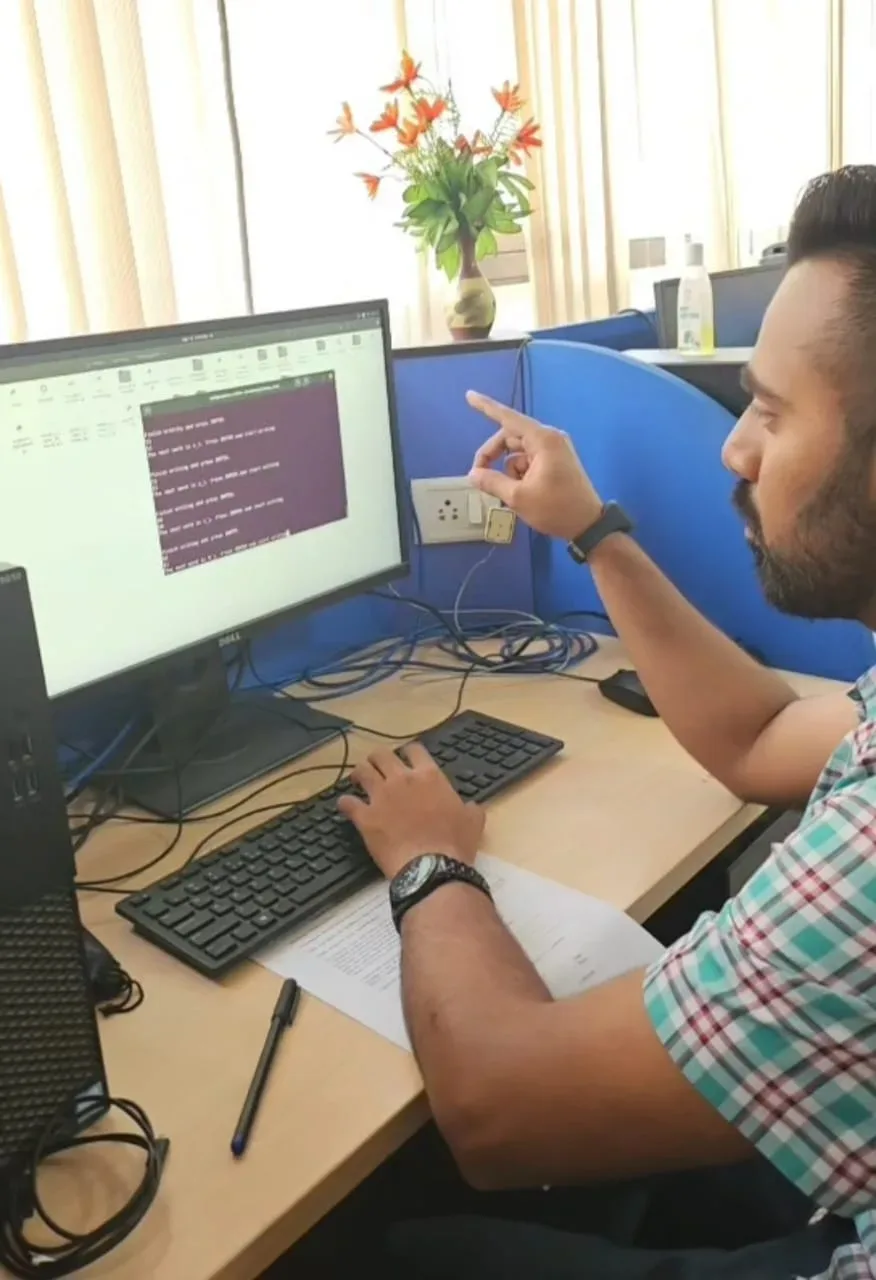 Participant wearing the device during a data-collection session
